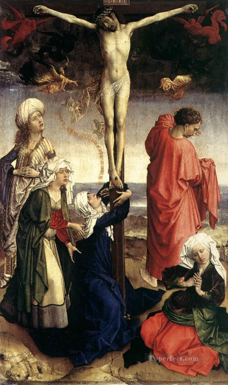 磔刑 宗教的 ロジャー・ファン・デル・ウェイデン 宗教的キリスト教徒油絵